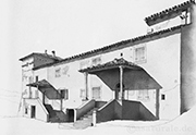 Italien Landhaus, Emilia-Romagna Gebirge Bologna, Häuser Loggia, Capanne Vigia