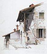 Landhäuser, Landhaus, Italien Emilia-Romagna, Bologna Campolo, Häuser mit Loggia