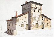 Landhaus Italien, Emilia-Romagna - Wohnturm, Rio Gebirge Bologna