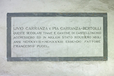 Toskana San Miniato Landgut Villa Castellonchio, Inschrift