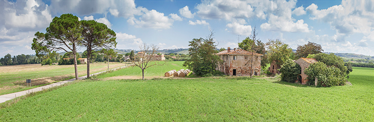 Landhaus Toskana  Italien, Bauernhof mit Bauernhaus und Scheunen, Fattoria Canneto Valdelsa