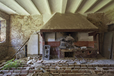 Landgut Villa Castellonchio Toskana - San Miniato, Küche mit Kamin