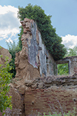Reste von Bauernhaus bei Montefoscoli - Toskana, Ruine mit Efeu 