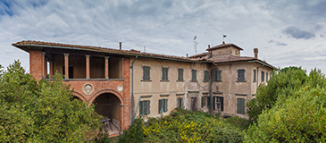 Italia Toscana vialla fattoria vendita, Villa Canneto San Miniato, loggia e parco