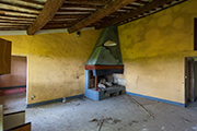 Bauernhaus Carfalino Toskana, Küche mit Kamin