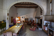Bauernhaus Toskana zum Verkauf, Küche mit großem Kamin