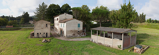 Landgut Le Fonti - Bauernhof bei San Miniato Toskana, Bauernhäuser Rückseite