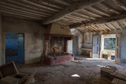 Bauernhaus Toskana, Küche mit Kamin