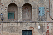 Villa Montefoscoli Toskana, Loggia mit Fresken
