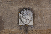 Wappen der Griffi an der Nordfassade - Villa Montefoscoli, Toskana