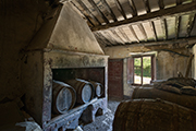Weingut Landgut Pitti Toskana, Kamin mit Wappen